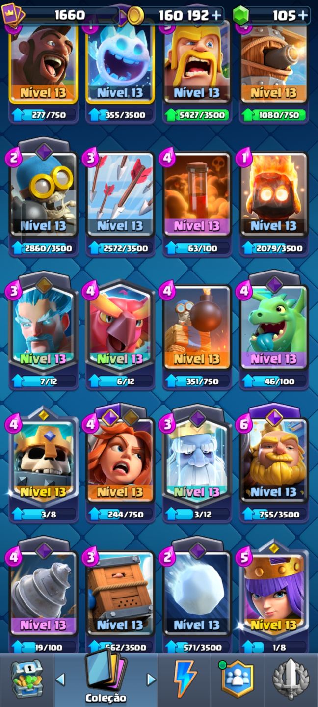 Conta Clash royale de 6 anos, com varias tropas, emotes etc