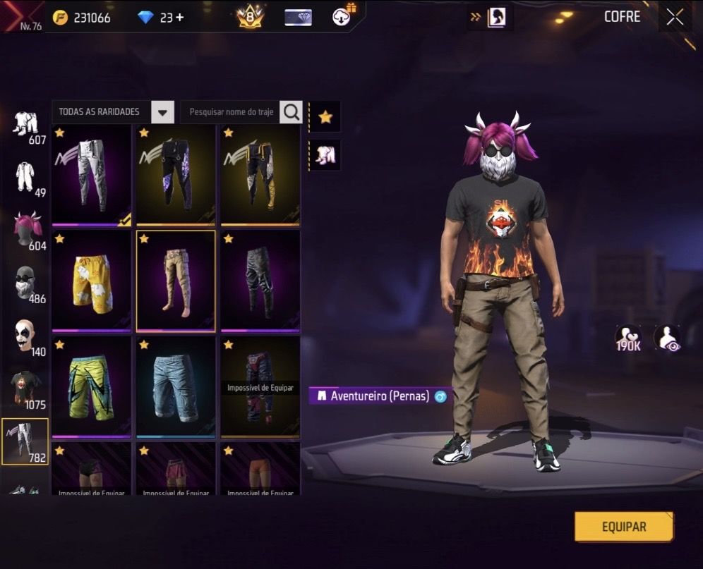 CONTA FREE FIRE ANTIGA EXTREMAMENTE RARA E GEMADA +1000 peitas PRIME 8