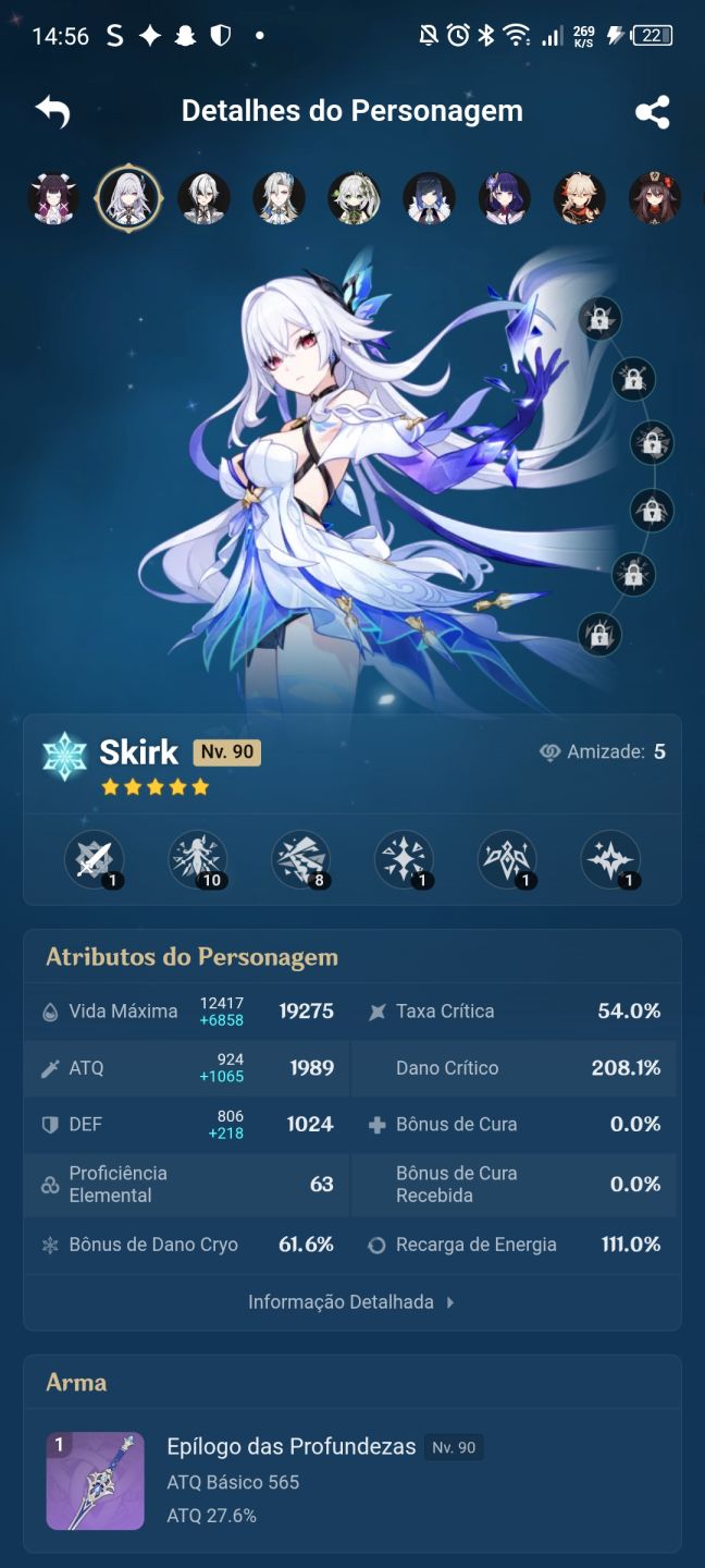 Conta genshin impact 19 T5 LIMITADOS AR 59 SERVER AMERICA (negociável)