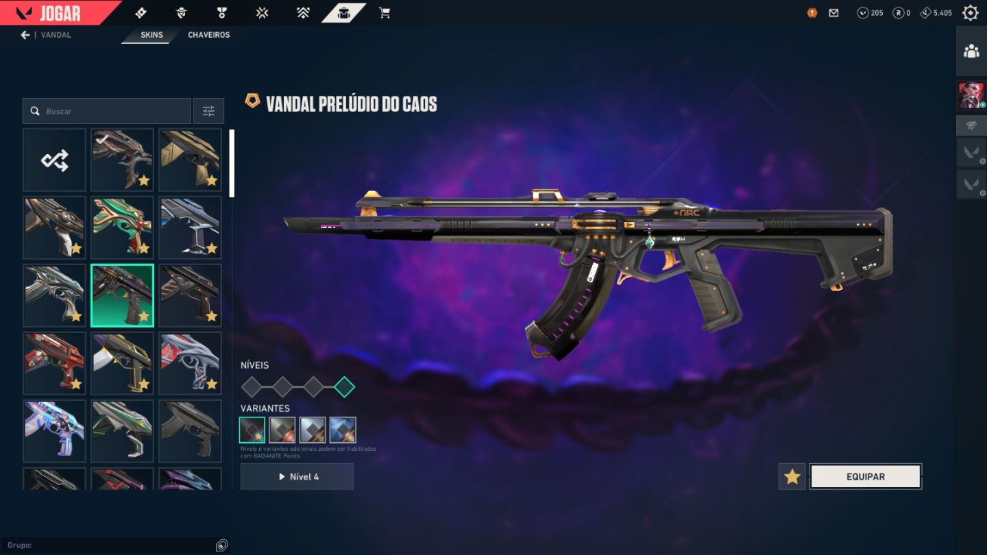 CONTA DE VALORANT COM MUITAS SKINS DE FACA + VANDAL + SHERIFF