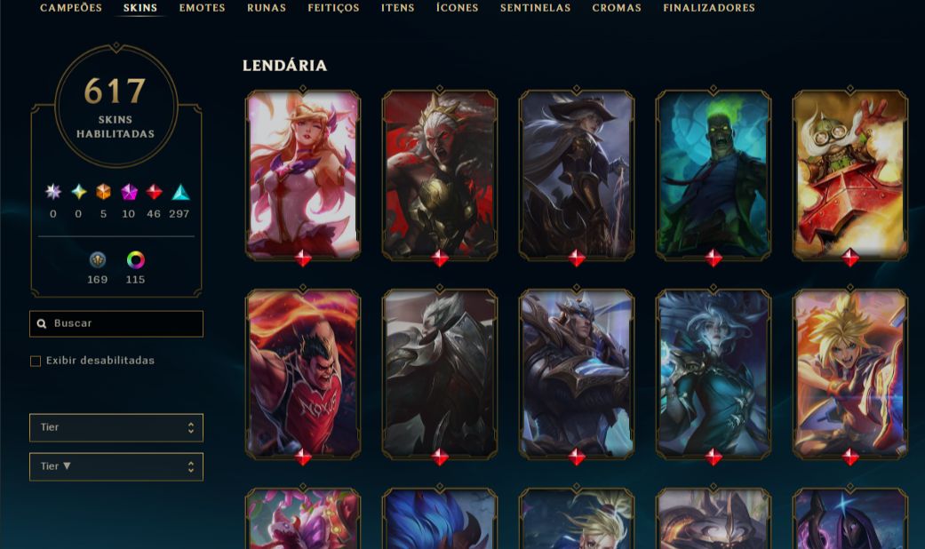 Conta do Lol COM 617 SKINS