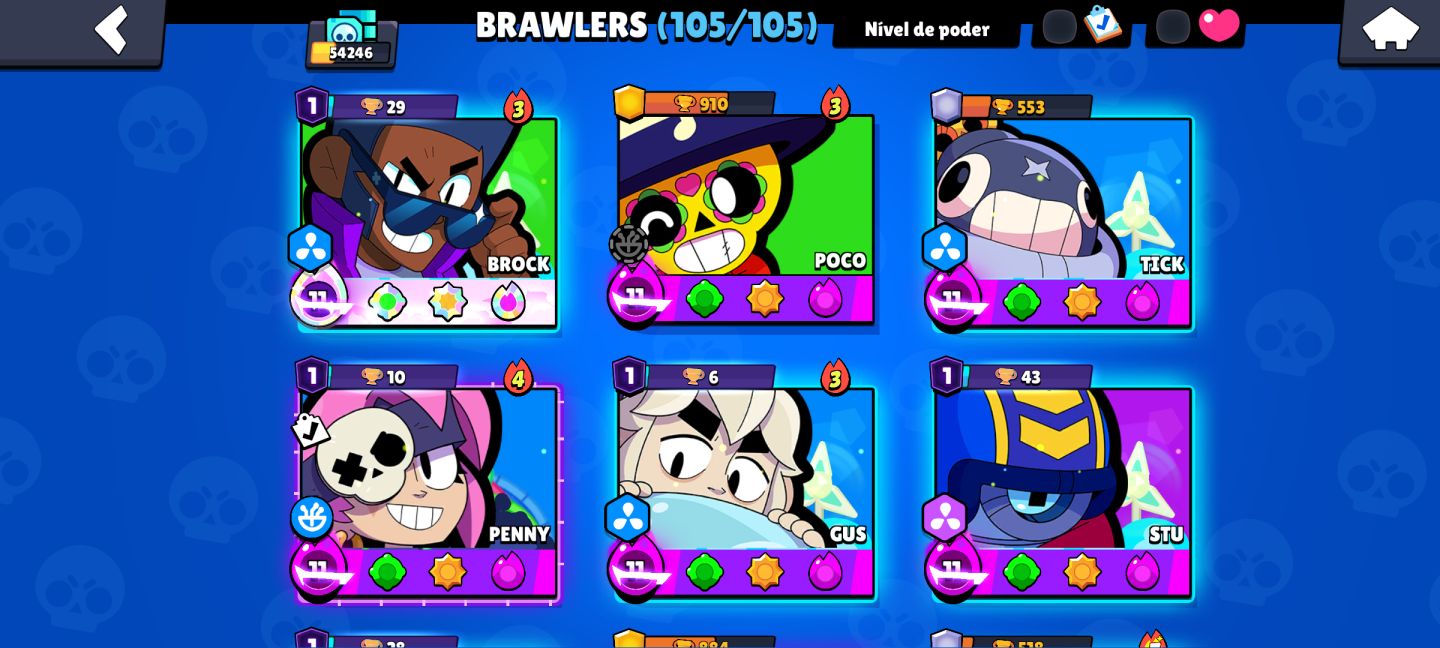 Conta brawl stars super rara, Full Gold,skins e Brawlers upados