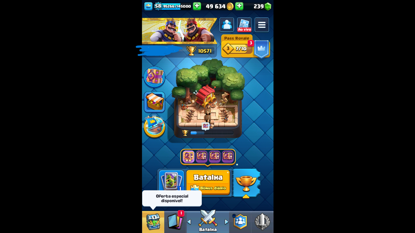 Conta de clash muito avançada com 10500 trofeus muito boa e falou negociavel!!!