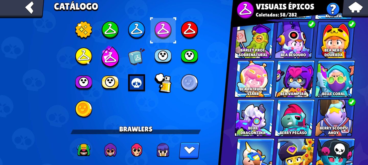 Conta Brawl Stars super rara com skins exclusivas