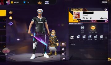 Conta Free Fire com Angelical Azul