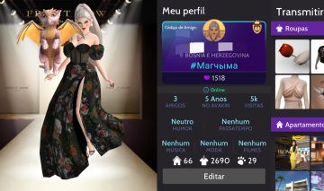 Conta feminina Avakin life level 44 focada em crowns