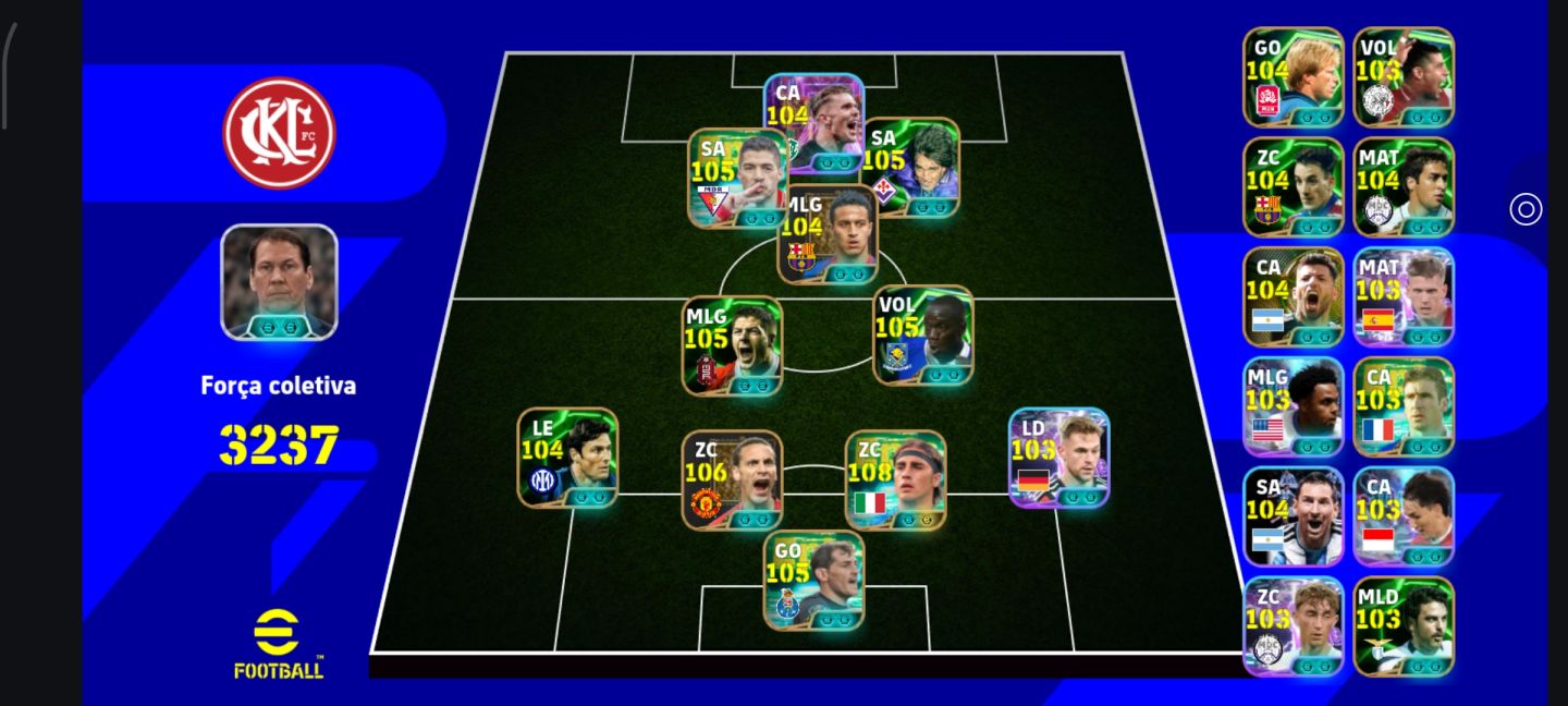 CONTA EFOOTBALL RARA! CANNAVARO 108 + MAKÉLELE + THIAGO LISO + GYOKERES PRIME