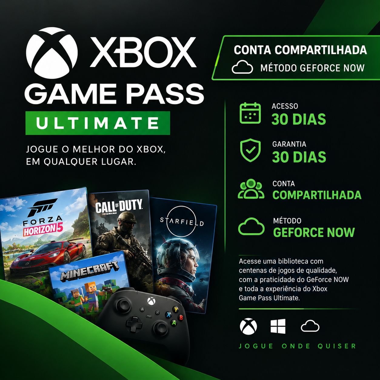 Xbox game pass Ultimate para método GeForce now