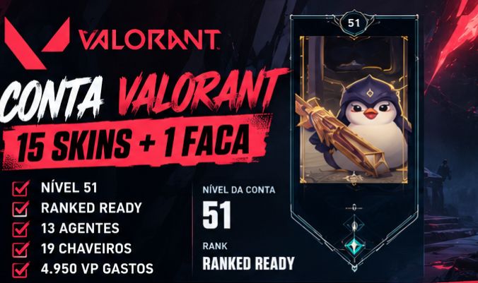 VALORANT 15 SKINS + FACA VANDAL EVORI + PORTÕES DO ELÍSIO