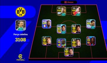 CONTA EFOOTBALL COM PACK DO BORUSSIA DORTMUND | AGUERO | ROONEY | JAKSON