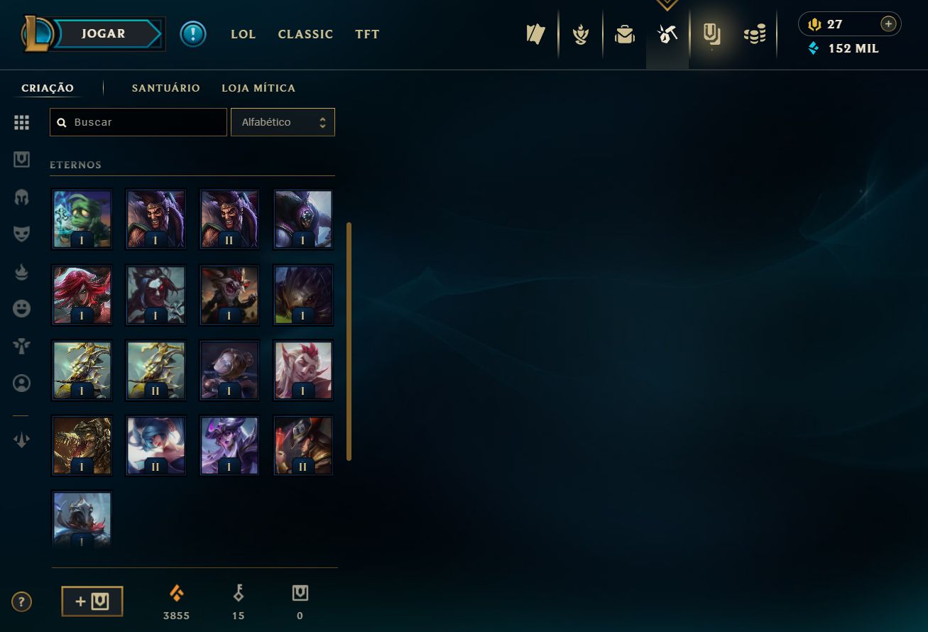 CONTA UNRANKED - 326 SKIN - FULL CHAMP + PREÇO BAIXISSIMO! - 100% SEGURA!