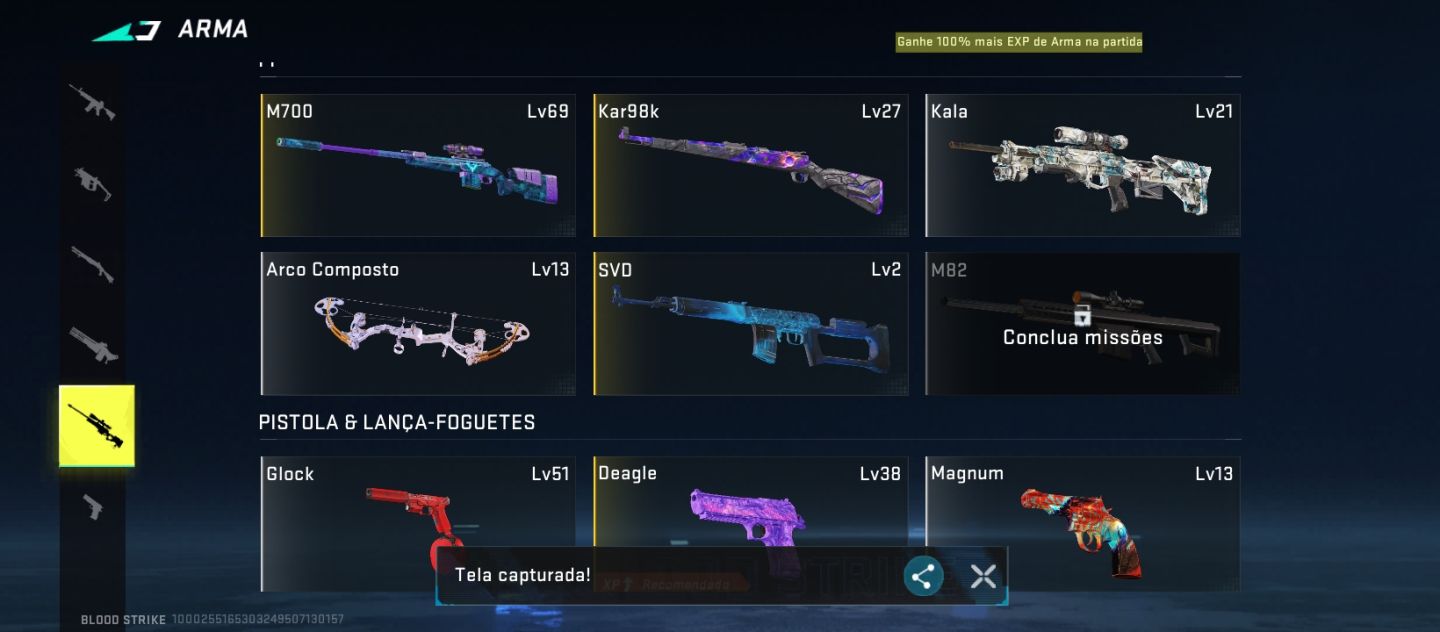Conta de blood strike pra quem quer começar Tam skins de faca etc nível 44
