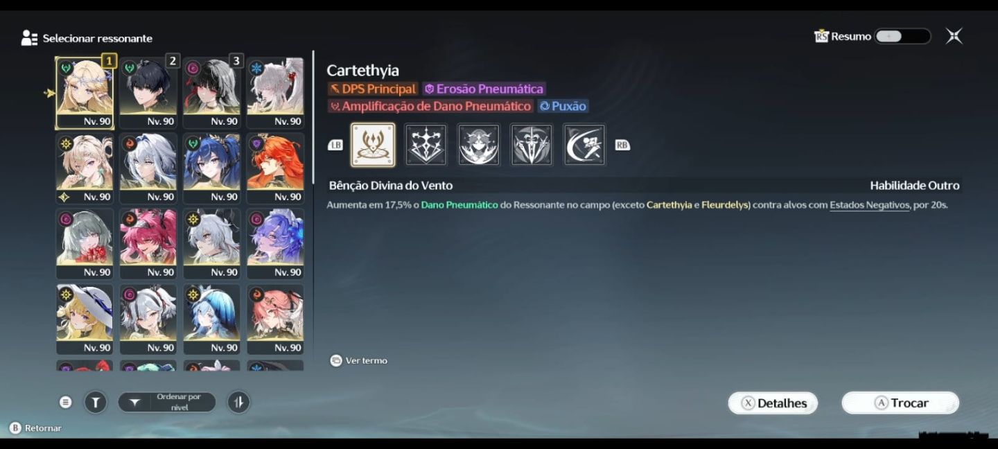 CONTA PERFEITA WUTHERING WAVES 24 PERSONAGENS T5 E 16 ARMAS 5 ESTRELAS