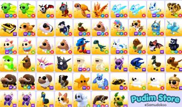 Adopt Me - Pets Exóticos, Mid Tiers, Megas, Neons, R, F, Poções e muito mais!