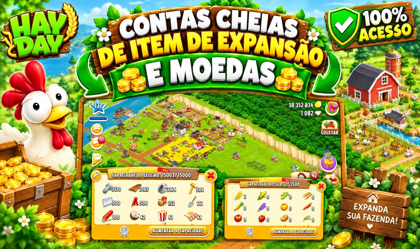 FAZENDAS HAY DAY (MENOR PREÇO) 100% ACESSO hayday