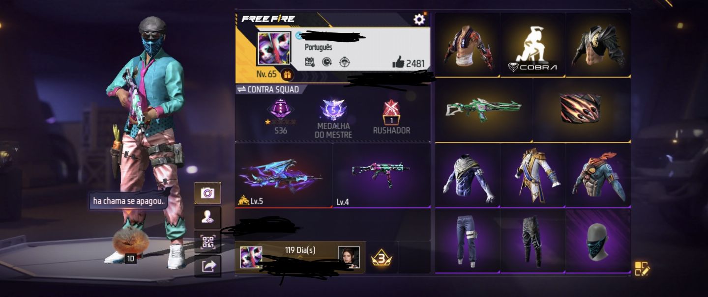 CONTA FREE FIRE, CONTA MUITO TOP