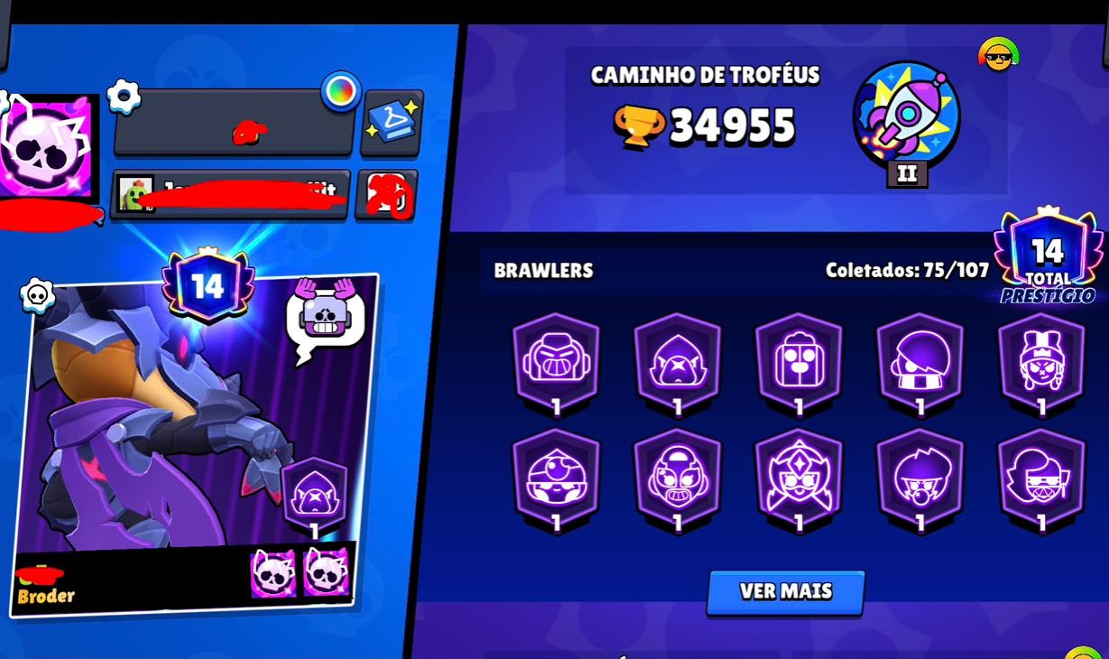 CONTA DE BRAWL STARS 35K DE TROFEUS | 75 BRAWLERS