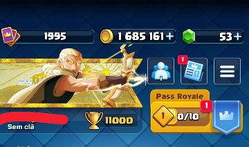 CONTA CLASH ROYALE - NÍVEL 16 | 11.000 TROFÉUS | HERÓIS E EVOs
