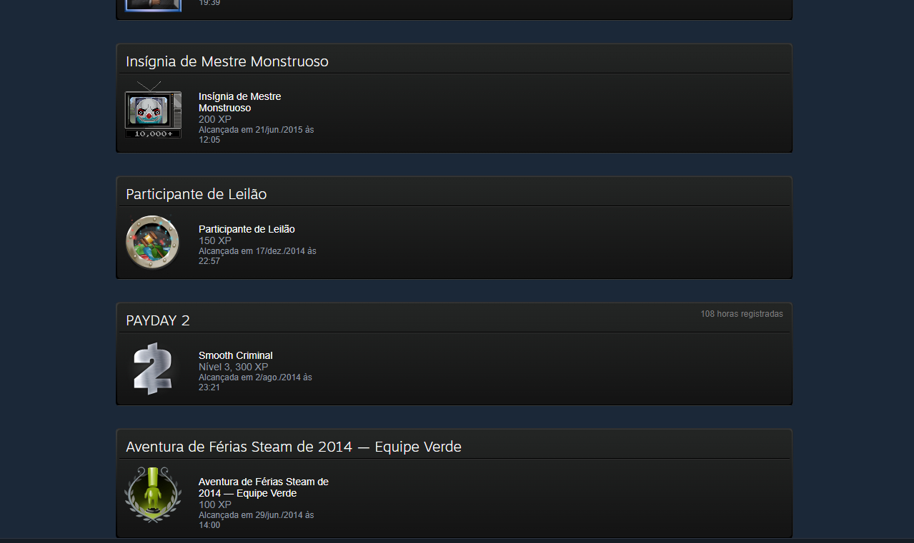 Conta steam cs2 prime 450 jogos + lvl 50 steam + badges raras + medalhas raras
