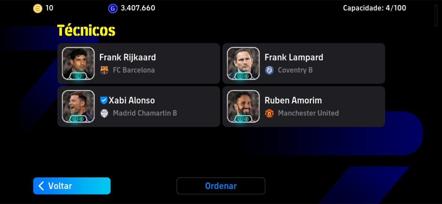 CONTA EFOOTBALL MOBILE FORÇA COLETIVA 3301