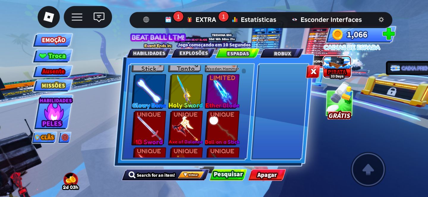 Conta do Roblox, Muitas skins, Muito boa no Blox fruits..