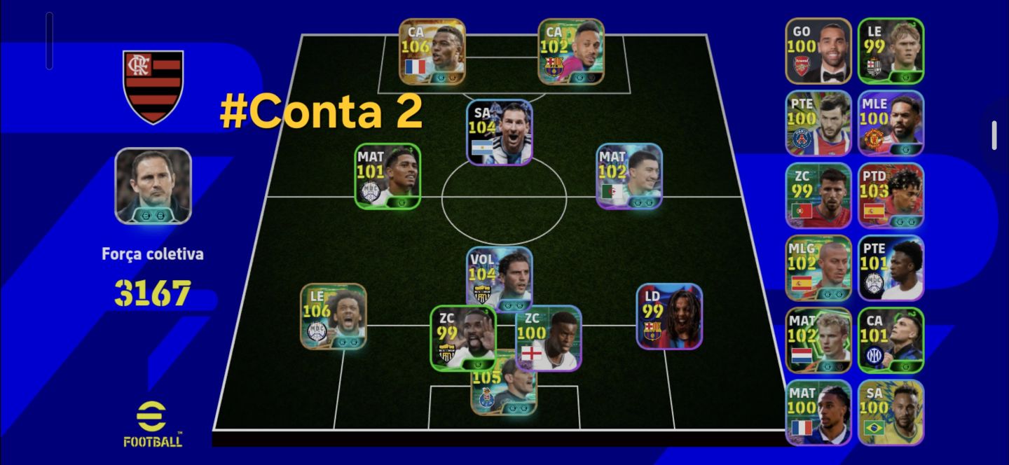 Contas De efootball boas pra começar