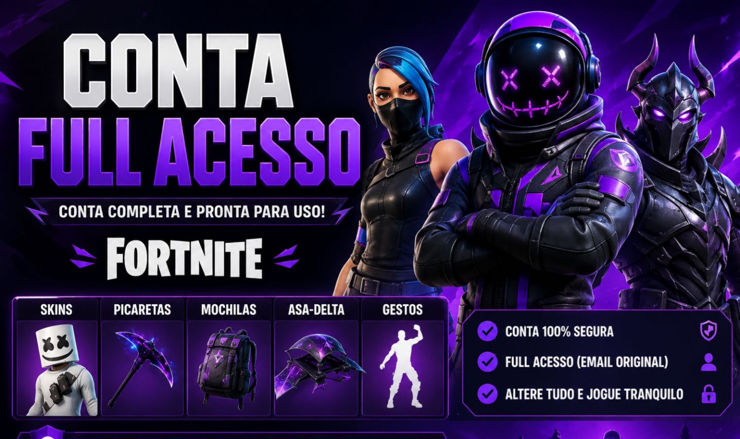 Conta fortnite + crosshair x