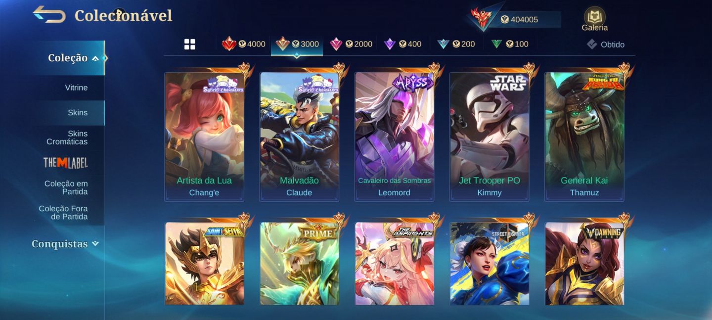 Conta - Mobile Legends