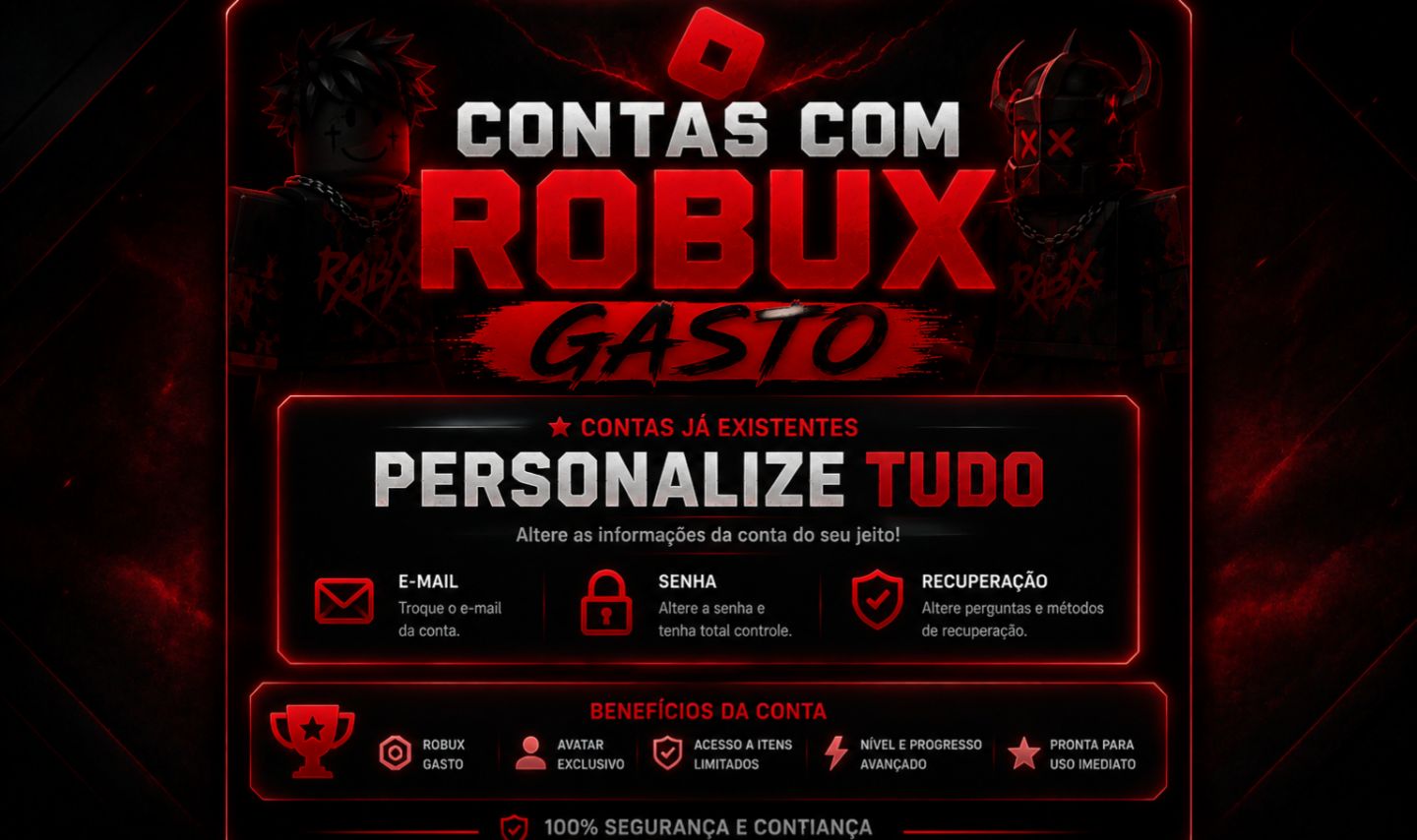 CONTAS COM ROBUX GASTOS | INVENTÁRIOS RECHEADOS E BADGES!!!