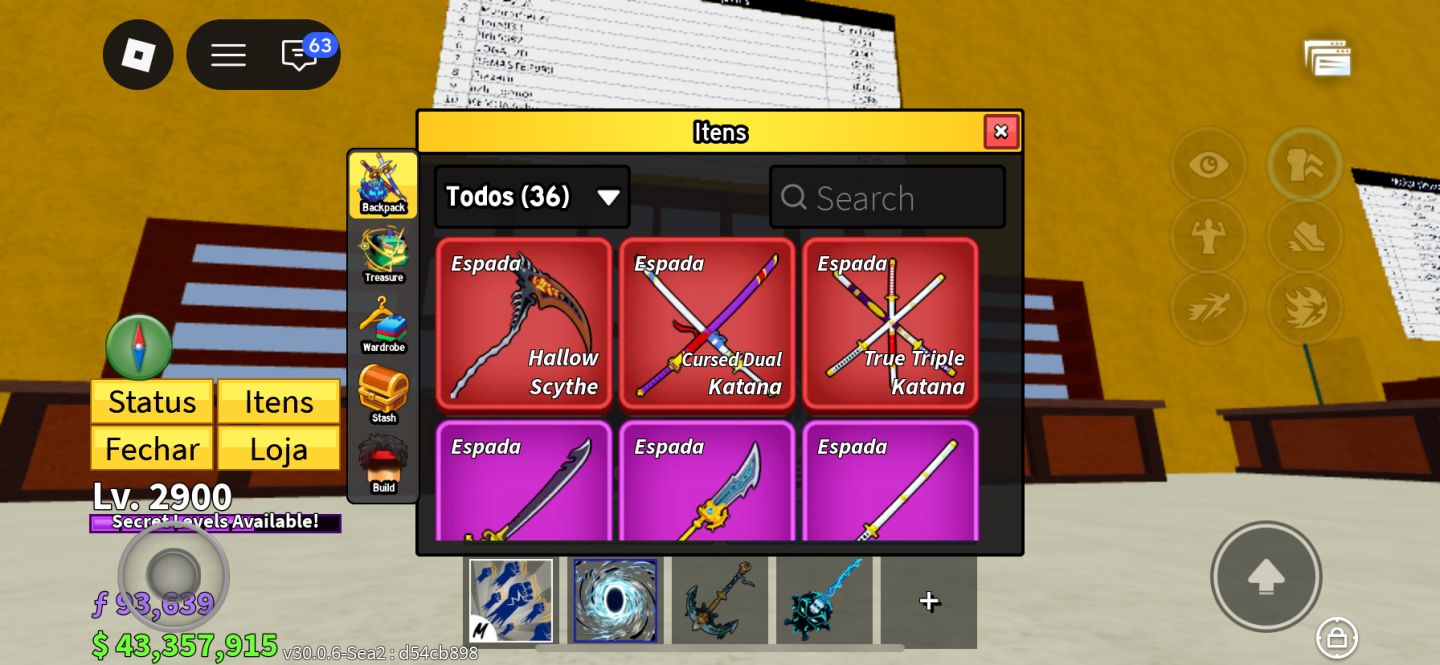 CONTA PARA PVP | BLOX FRUITS