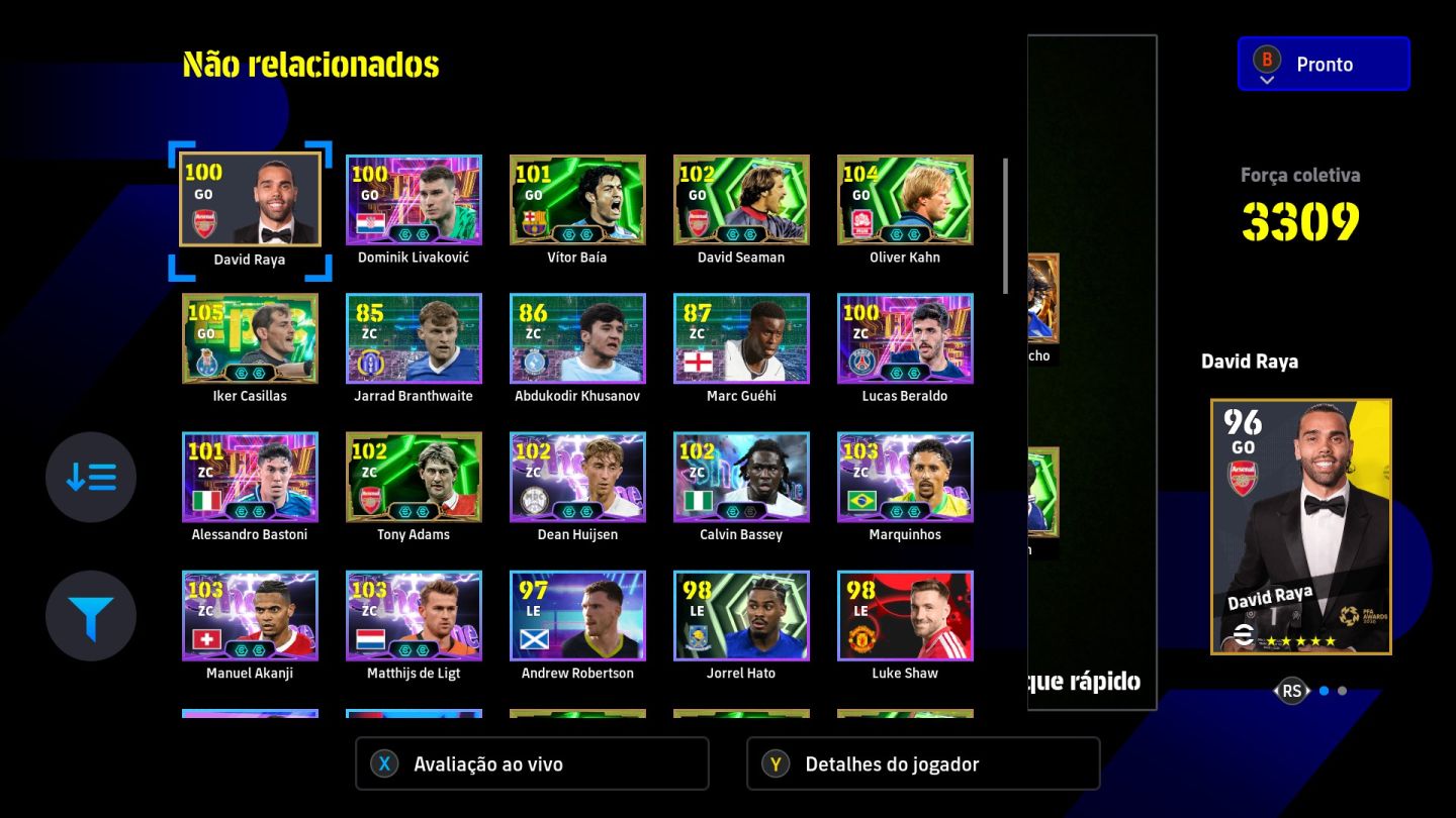 Conta efootball top forca coletiva 3309