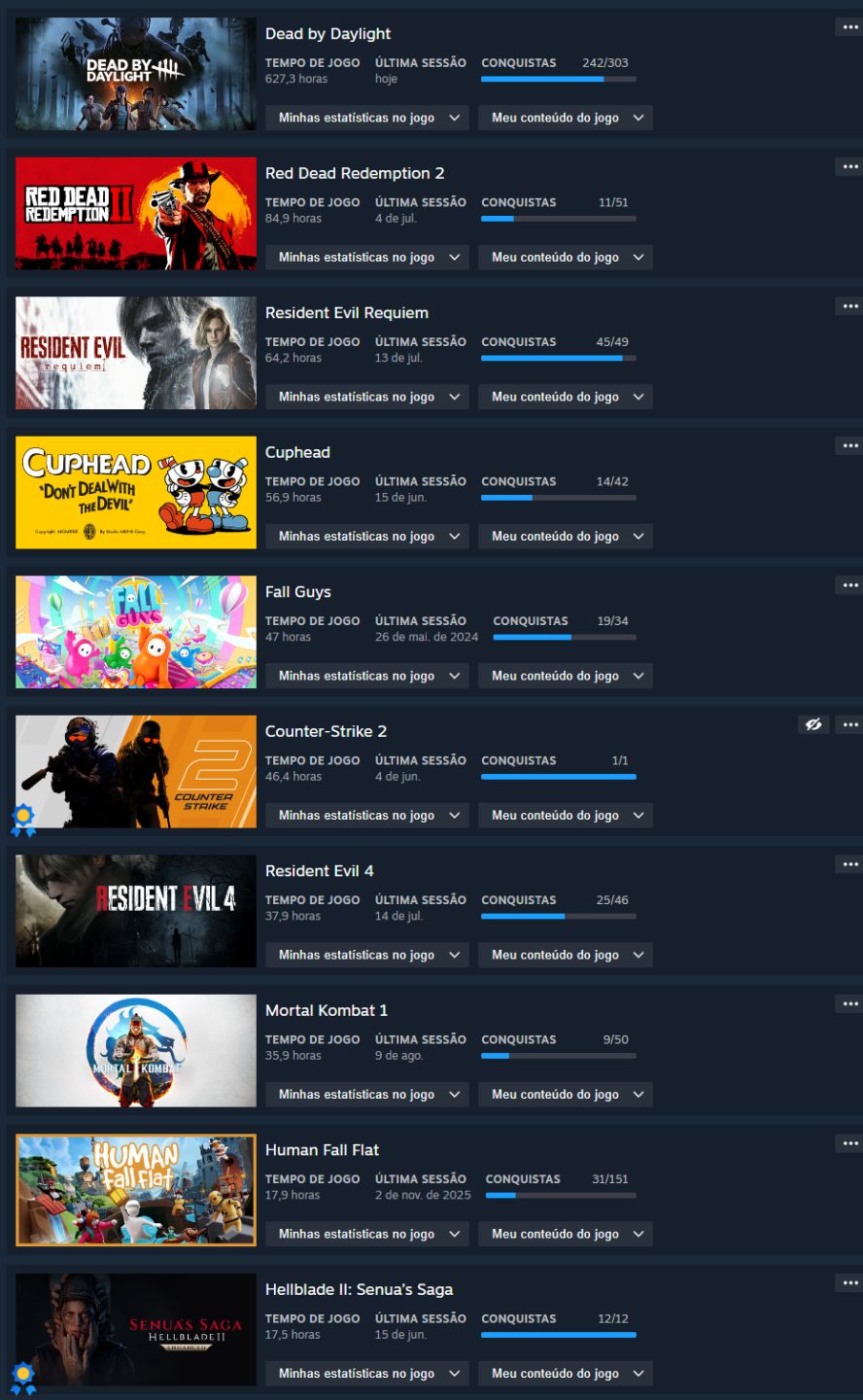 Conta Steam RDR2, Forza 6 (+) / Dead by Daylight Michael Myers DLC / 142 Jogos