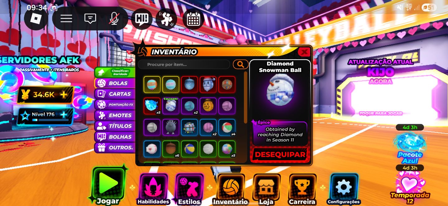 Conta Roblox MONSTRA: Blox Fruits Upado + Volleyball Legends