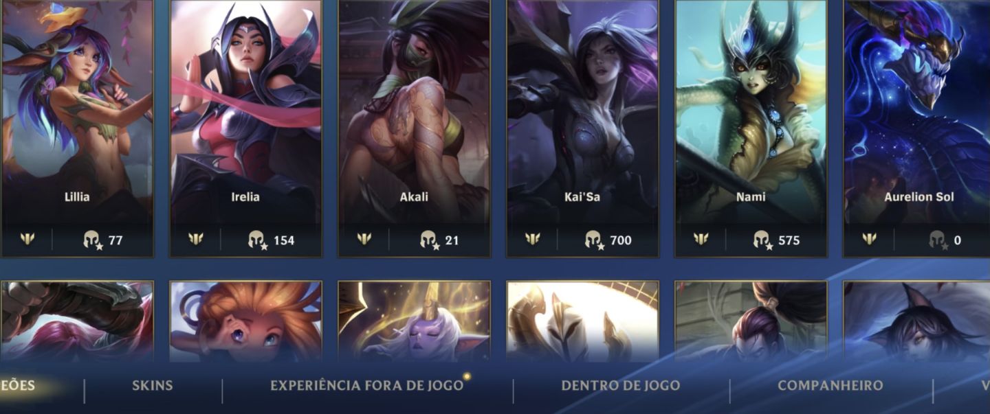 ANÚNCIO DE CONTA EXCLUSIVA WILD RIFT (28 SKINS)