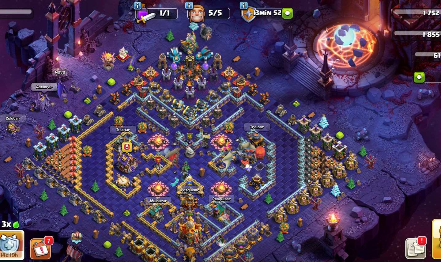 CONTA CLASH OF CLANS À VENDA CV 16 rushada