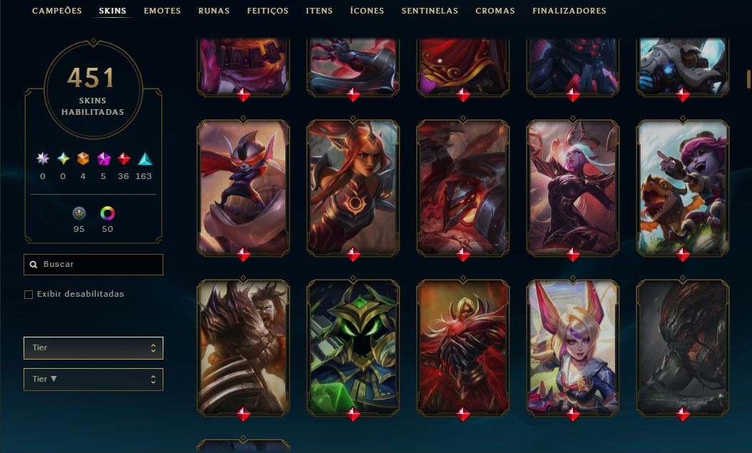 CONTA LOL | 451 SKINS | SEASON 2014
