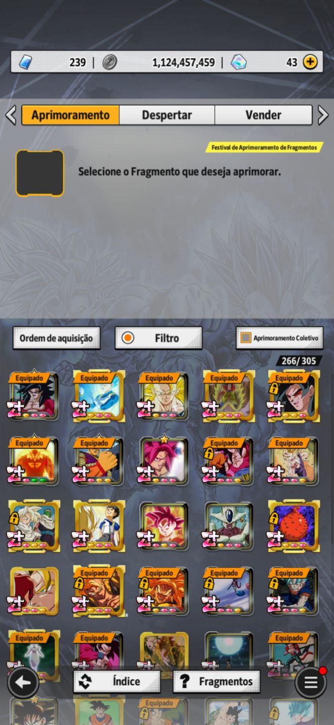 Conta dragon ball legends ótima pra começar