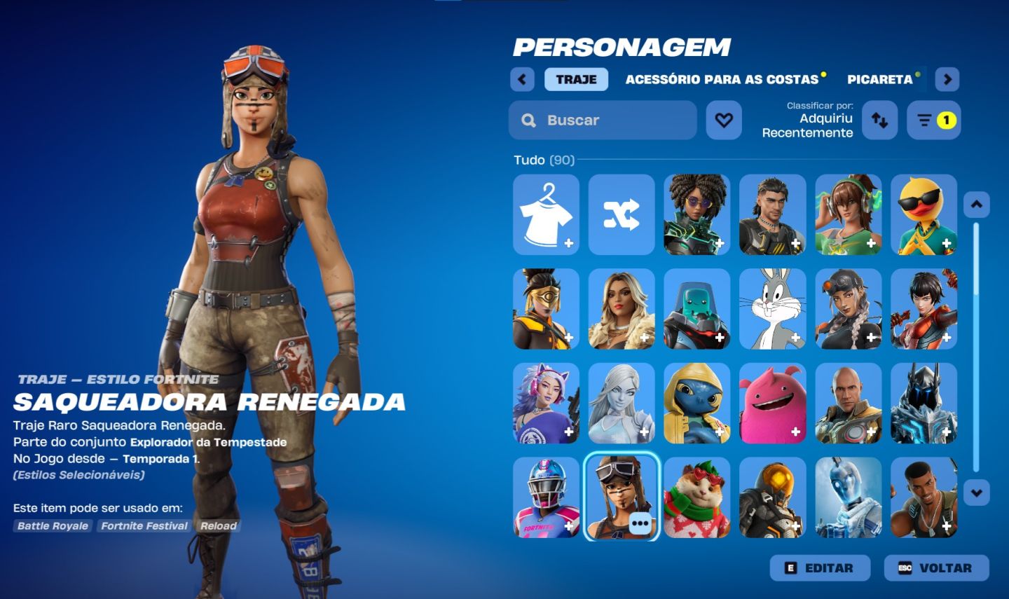 Conta Full Acesso Fortnite 90 Skins Boas