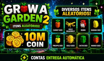 CONTAS Grow a Garden 2 | 10M+ Coins + Random ITENS e PETS/ENTREGA AUTOMATICA
