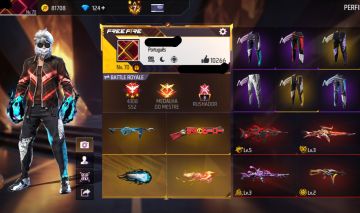 Conta free fire gemada level 70 com mestre s7, prime 7, troca nick, ump att