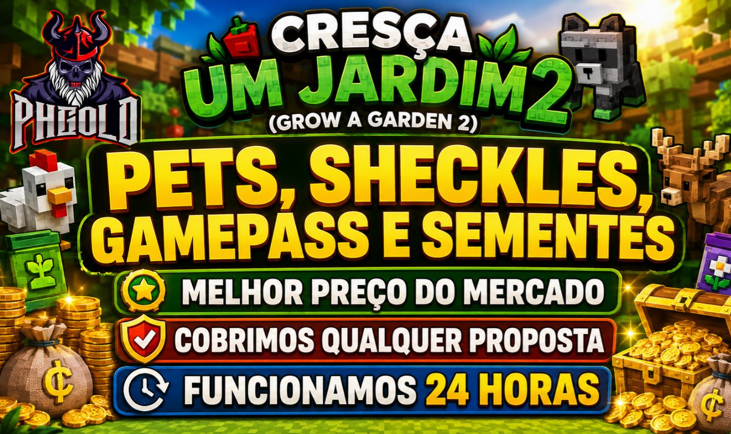 [MENOR PREÇO ONLINE 24H GAG 2] - GROW A GARDEN 2 - PASS, SHECKLES, PETS E SEEDS
