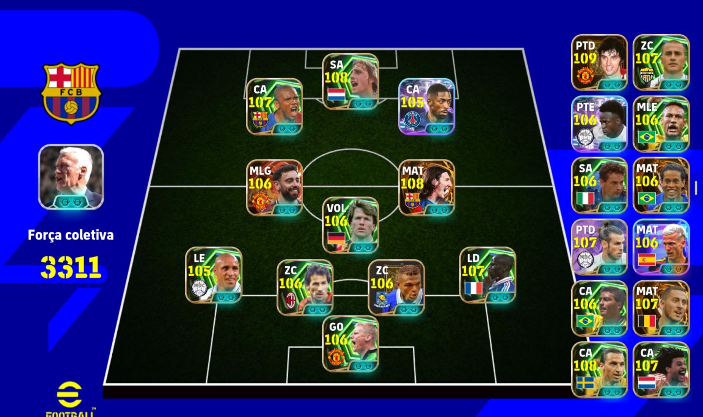 Conta eFootball FULL META | NEYMAR, GULLIT, ETOO e épicos meta