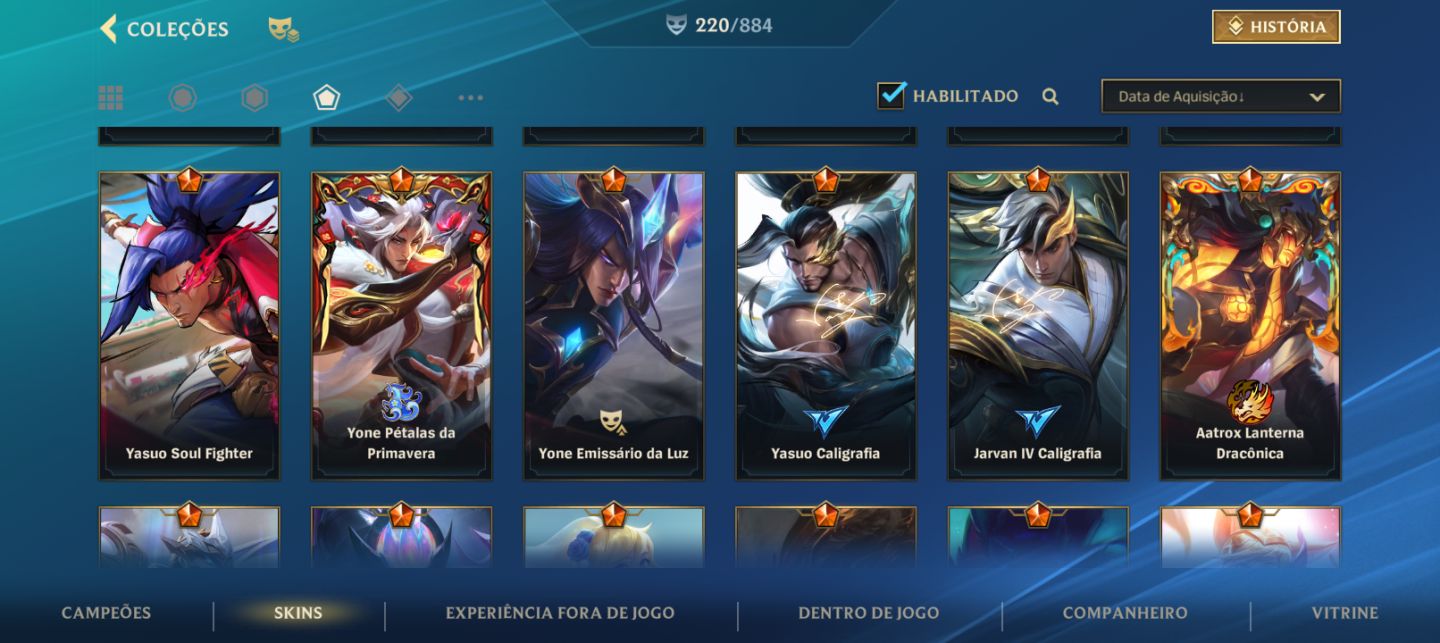 CONTA DE WILD RIFT COM YASUO CALIGRAFIA DE PRESTÍGIO!!!