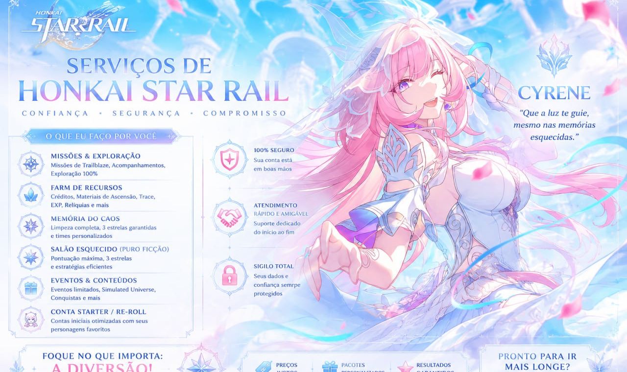 SERVIÇOS DE FARM HONKAI STAR RAIL!