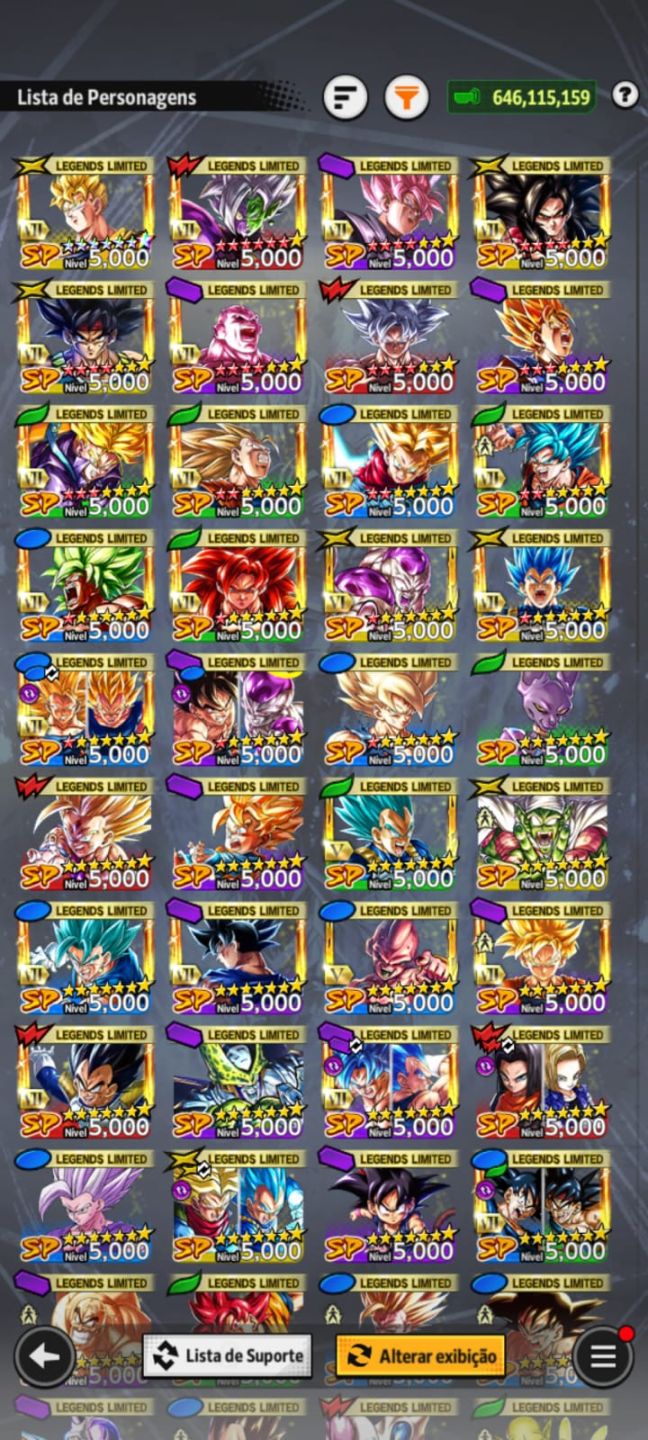 CONTA DE DRAGOMN BALL LEGENDS END GAME