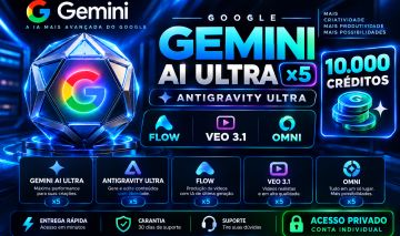 Google Gemini AI Ultra x5 Antigravity Ultra 10.000 créditos FLOW Veo 3.1 + Omni