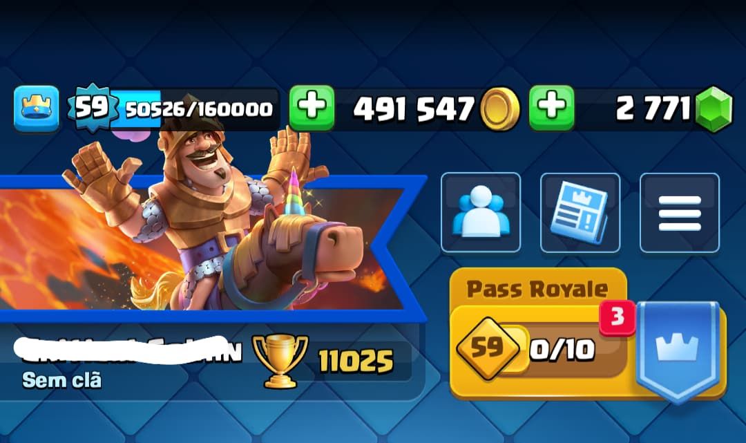 CONTA CLASH ROYALE, 11500K DE TROFÉU, BOAS CARTAS LEVEL 15/16