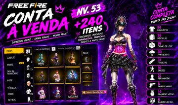 CONTA FREE FIRE NV.53 | 240+ ITENS | 54 CONJUNTOS