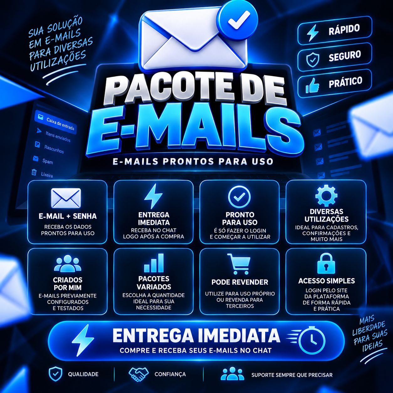 PACOTE DE E-MAILS NOTLETTERS | ENTREGA IMEDIATA [PERMITIDO REVENDA].