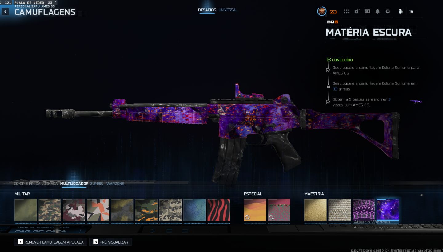CONTA CALL OF DUTY PREMIUM | PRESTÍGIO MESTRE 600+ |